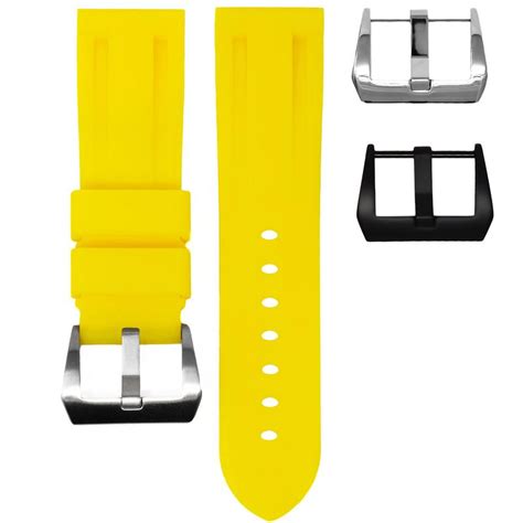 Sunshine Yellow Rubber Strap 24mm – Timepiece360